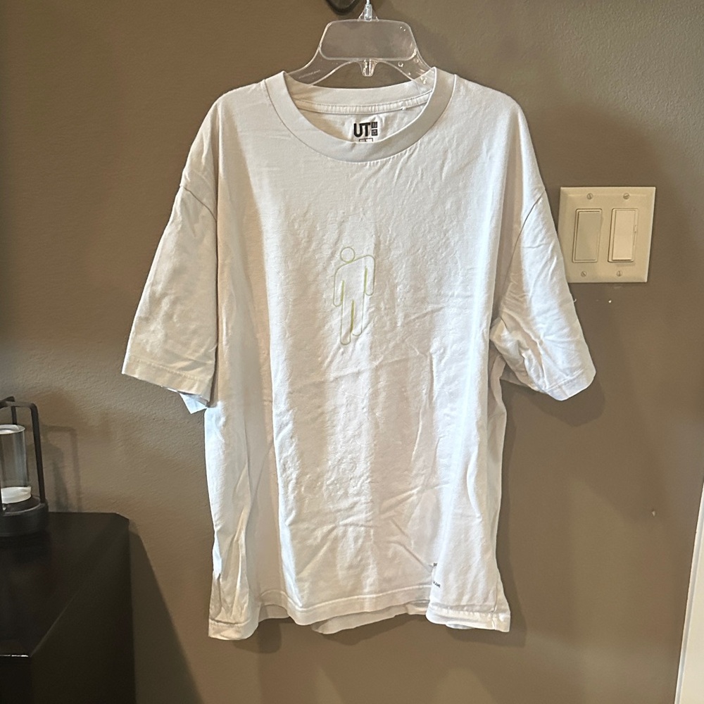 Uniqlo White Tee with Subtle Graphic